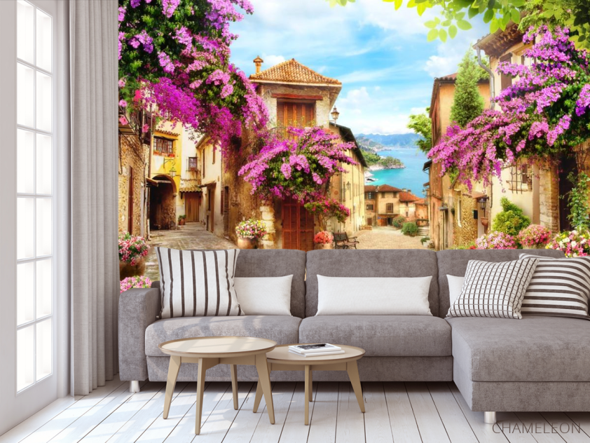 Фотообои в кухню Дворик - 3