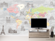 Фотообои карта мира - 2