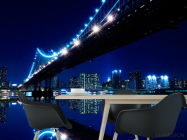 Фотошпалери Міст вода ніч New York - 1