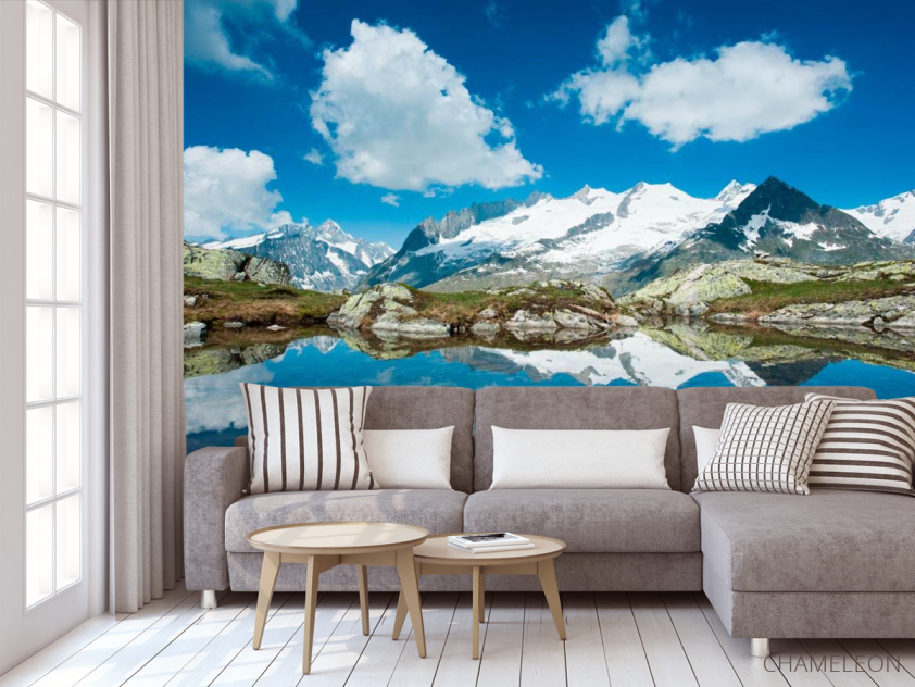 Фотообои Снег, горы, тучи - 3