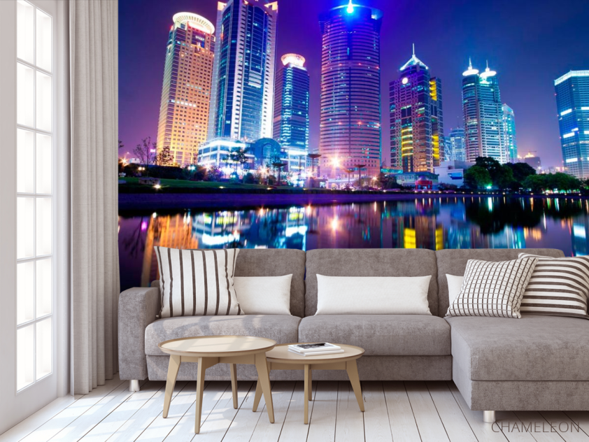 Фотообои Отражение Нью-Йорка в воде - 3