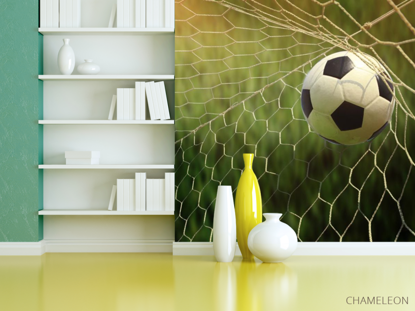 Фотошпалери м'яч у воротах - 3