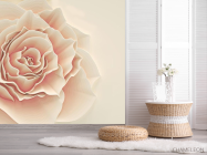 Фотошпалери Бежева об'ємна троянда - 2