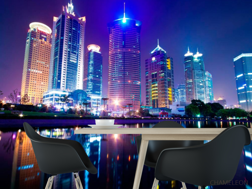 Фотошпалери Відображення Нью-Йорка у воді - 1