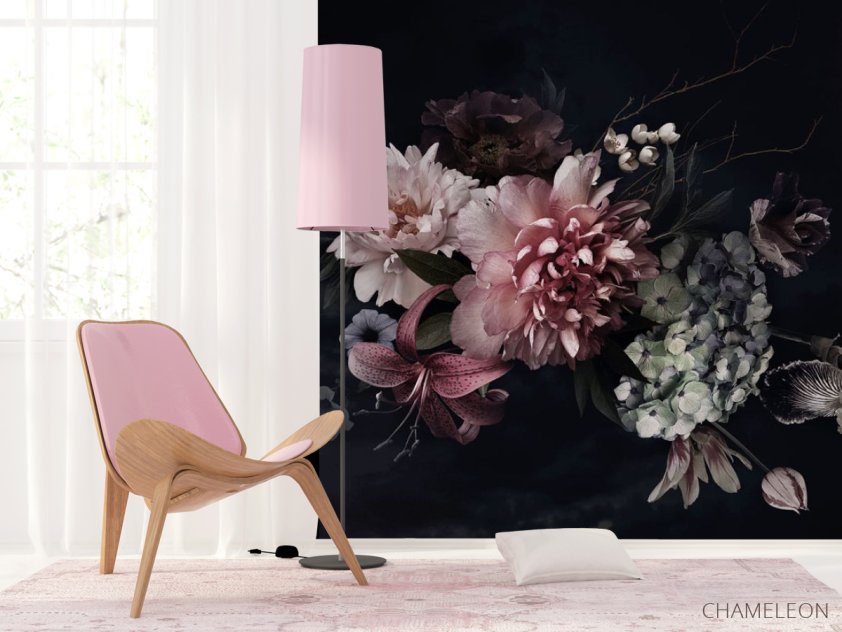 Фотошпалери Вінтажний темний букет - 4