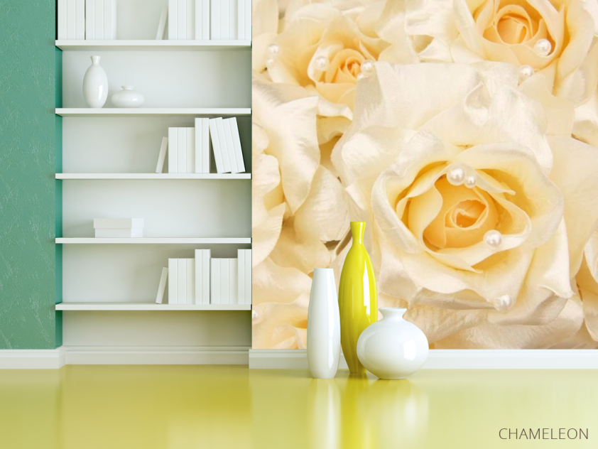 Фотошпалери Троянди кремового відтінку - 3