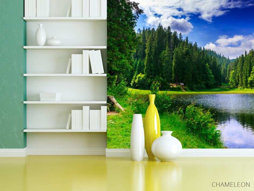 Фотошпалери озеро і ліс - 3