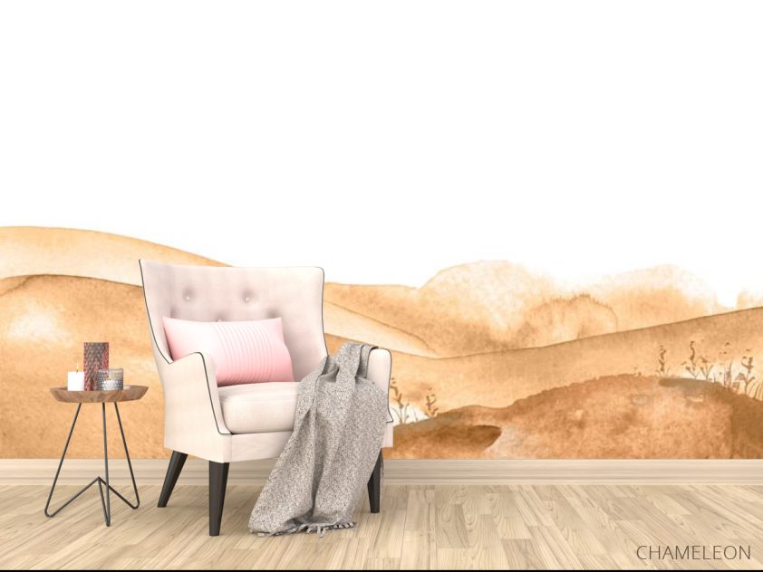 Фотообои Оранжевые разводы - 4