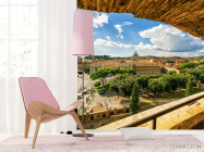 Фотошпалери вид на місто з кам'яного балкона - 4