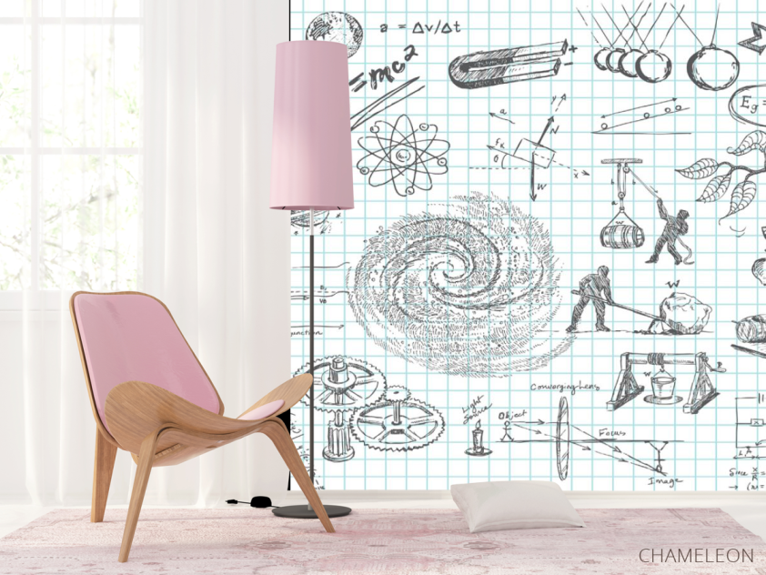 Фотошпалери Імітація шкільного зошита - 4