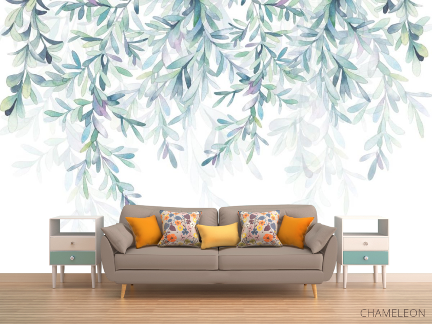 Фотообои Принт с листьями - 1