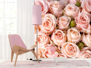 Фотошпалери ніжні рожеві троянди - 4