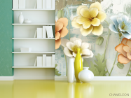 Фотошпалери 3Д квіти об'ємні - 3