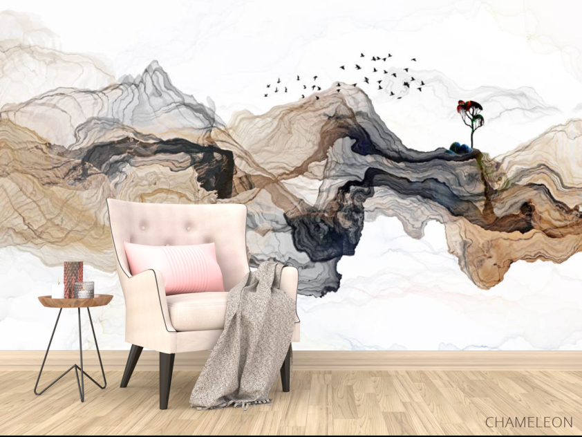 Фотообои Коричневые стерео линии - 4