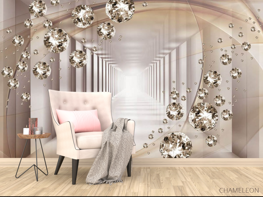 Фотообои 3д тонель с камнями - 4