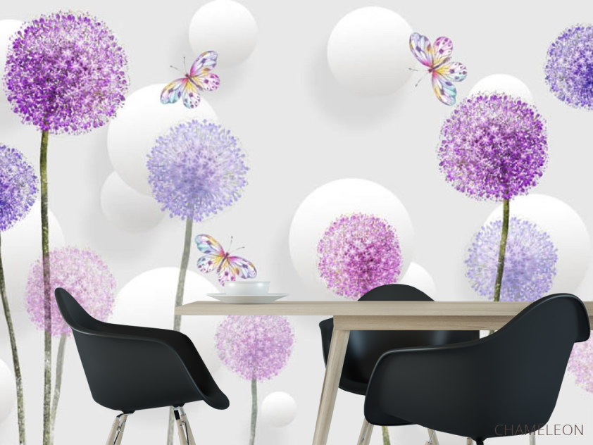 Фотошпалери кольорові кульбаби - 1