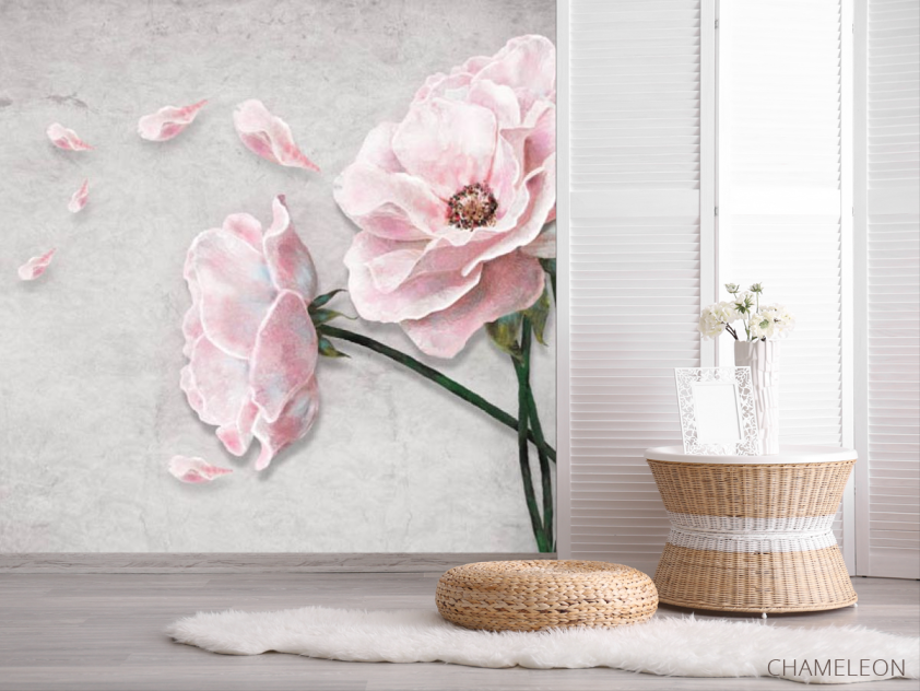 Фотошпалери рожеві троянди - 2