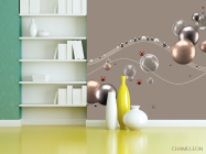 Фотошпалери Золоті кулі 3д - 3