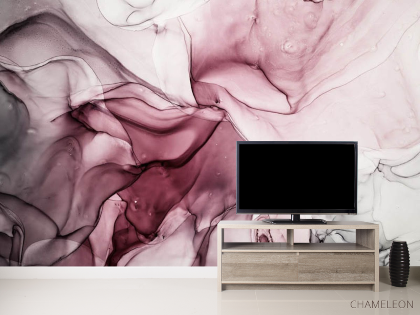 Фотообои Бордовый fluid art - 2