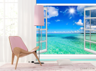 Фотошпалери Вид на море з вікна - 4