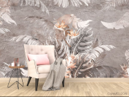 Фотообои Тропические листья коричневые - 4