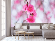 Фотообои Цветущее весной розовым дерево - 3