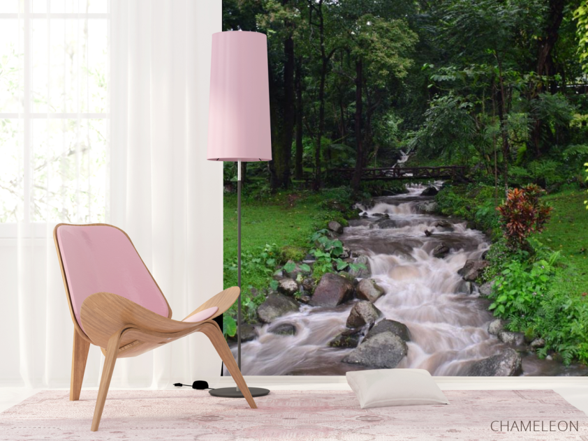 Фотошпалери сірий водоспадик на струмку - 4