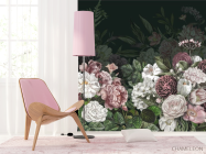 Фотошпалери темні вінтажні квіти - 4