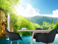 Фотошпалери водоспад у горах - 1