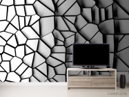 Фотообои Серая 3д стена - 2