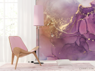 Фотошпалери рожевий флюїд арт - 4