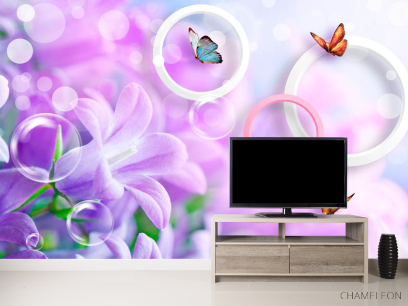 Фотообои фиолнтовый цветок - 2