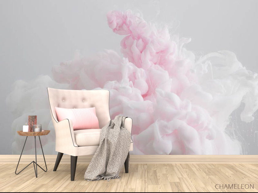Фотообои Розовый абстрактный дым - 4