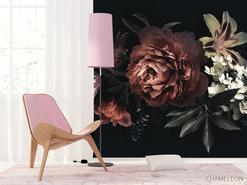 Фотошпалери Вінтажний темний букет - 4