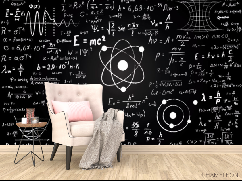 Фотообои Формулы на черном фоне - 4