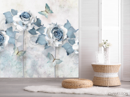 Фотошпалери 3D Блакитні троянди - 2