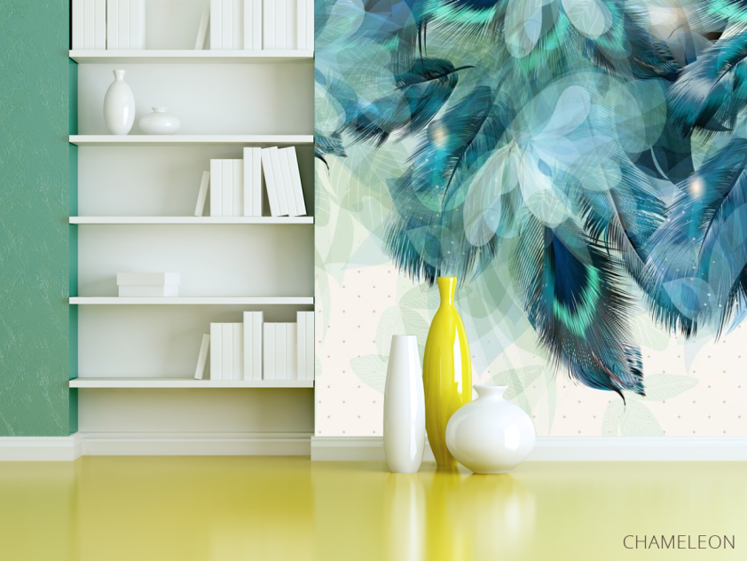 Фотошпалери Сині пір'я - 3