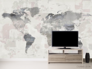 Фотообои Карта мира в пастельных тонах - 2