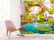 Фотошпалери Коні, арка, вода - 4