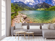 Фотообои камни, горы и озеро - 3