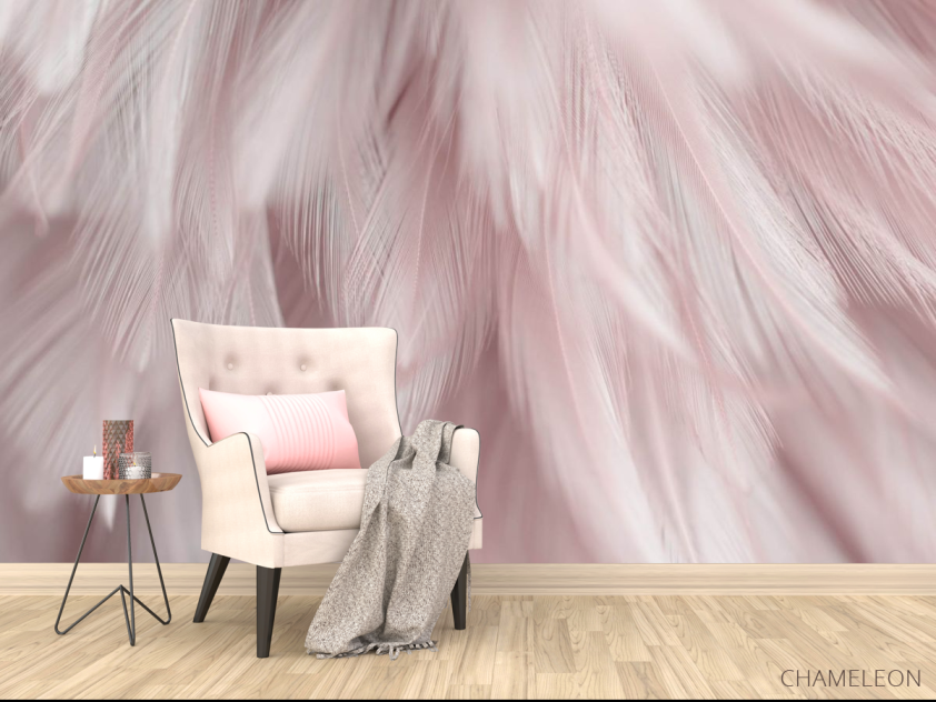 Фотообои Перья розовые - 4