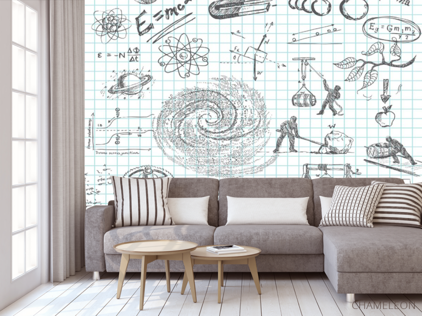 Фотообои Иммитация школьной тетради - 3