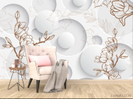 3д фотообои 3D цветы - 4