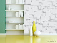 Фотошпалери Стіна з об'ємних прямокутників - 3