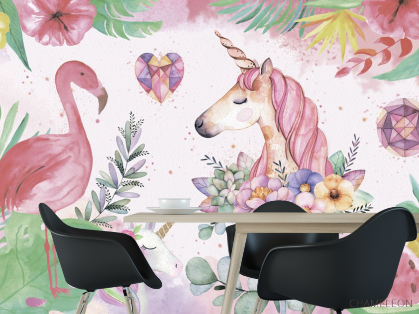 Фотошпалери Фламінго дитячі - 1