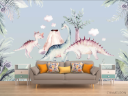 Фотообои Динозавры и зелень - 1