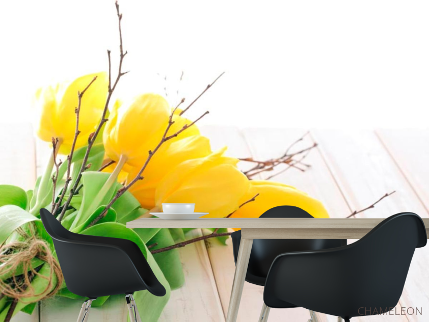 Фотошпалери Букет з жовтих тюльпанів - 1