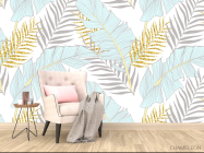 Фотообои перья с золотом - 4