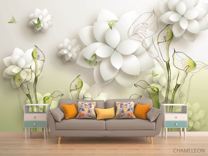 Фотообои 3д цветы каллы - 1