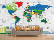 Фотообои 3д карта - 1